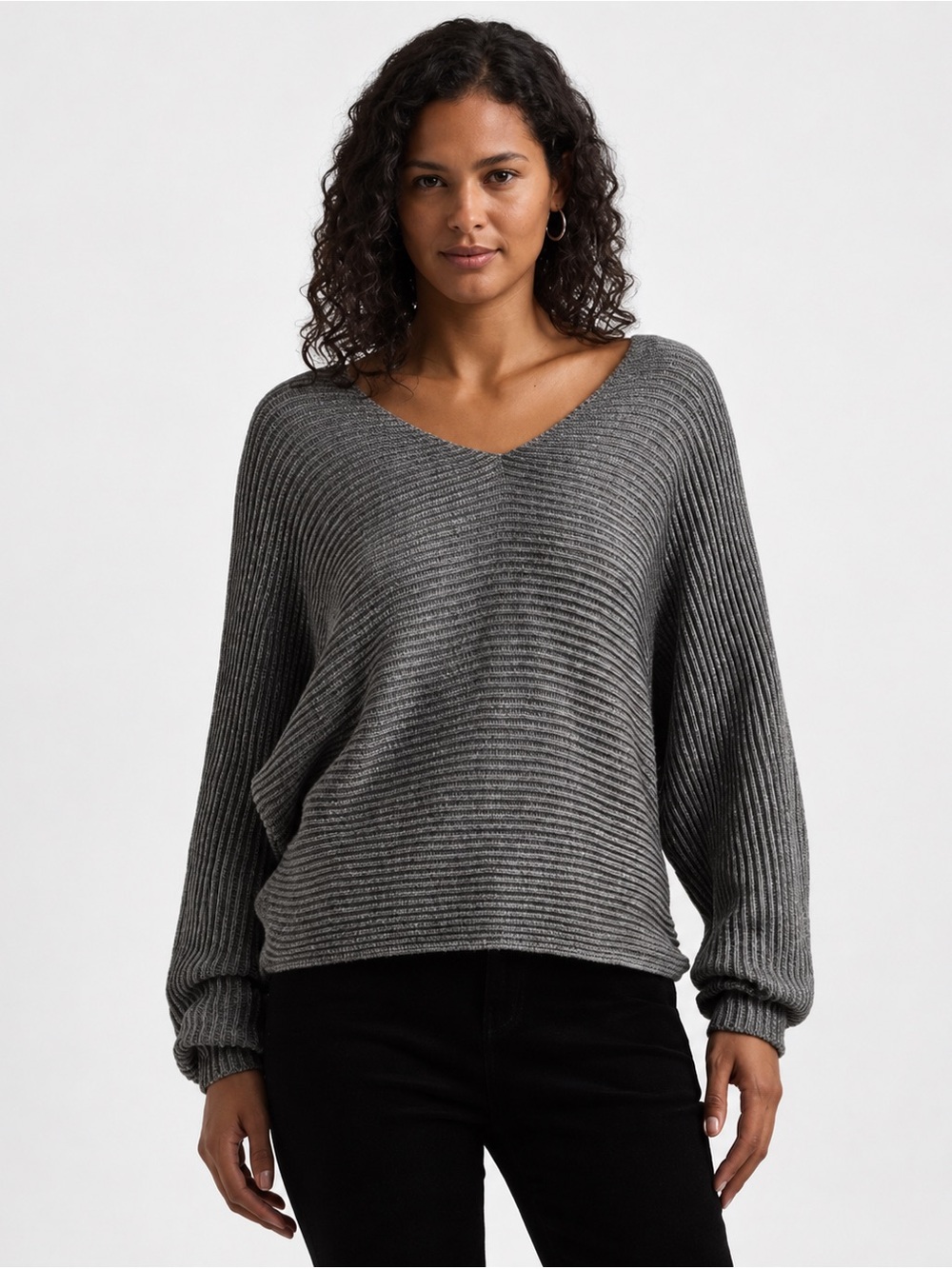 Lauren Ralph Lauren METALLIC RIB-KNIT DOLMAN SLEEVE SWEATER Jumper Sz 2X